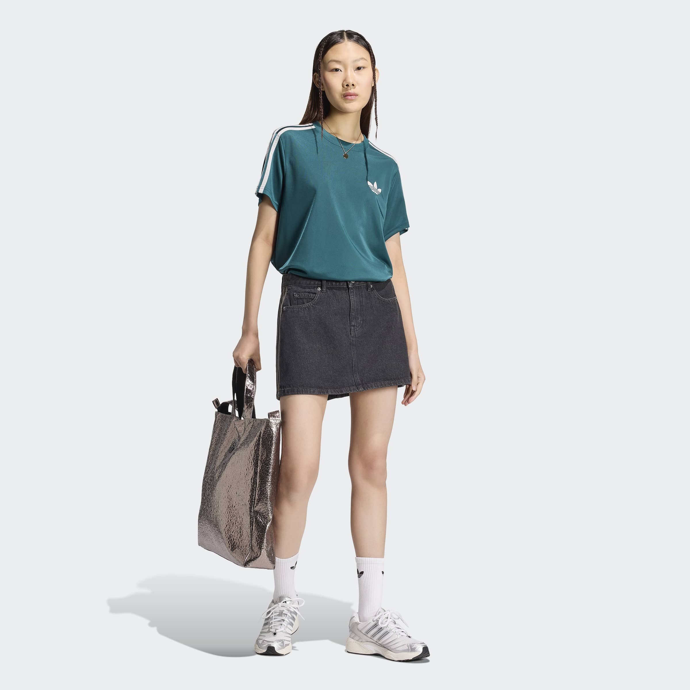 adidas Originals Sweatrock, MITTELHOHER BUND mit Druckknopfverschluss, sportlicher Stil, aus Baumwolle – Bild 5 von 5