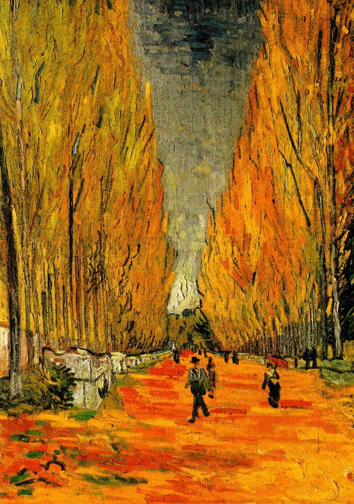 Postkarte Kunstkarte Vincent van Gogh "Die Allee von Alyscamps"