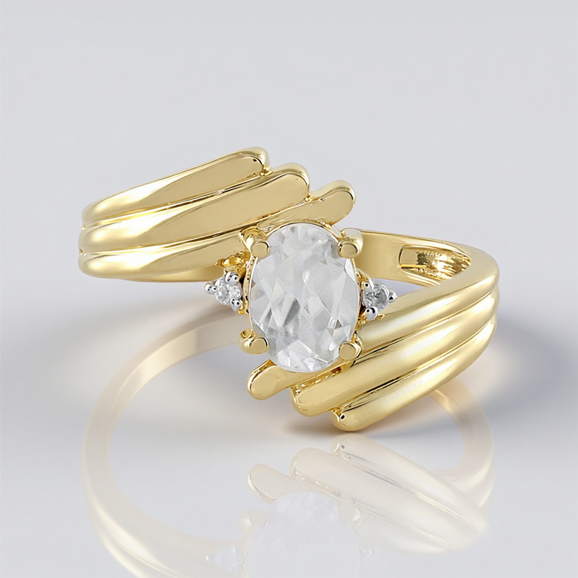 Cavill Solitärring Cavill 925 Sterling Silberring Goldplattiert mit 0,95 ct günstig online kaufen