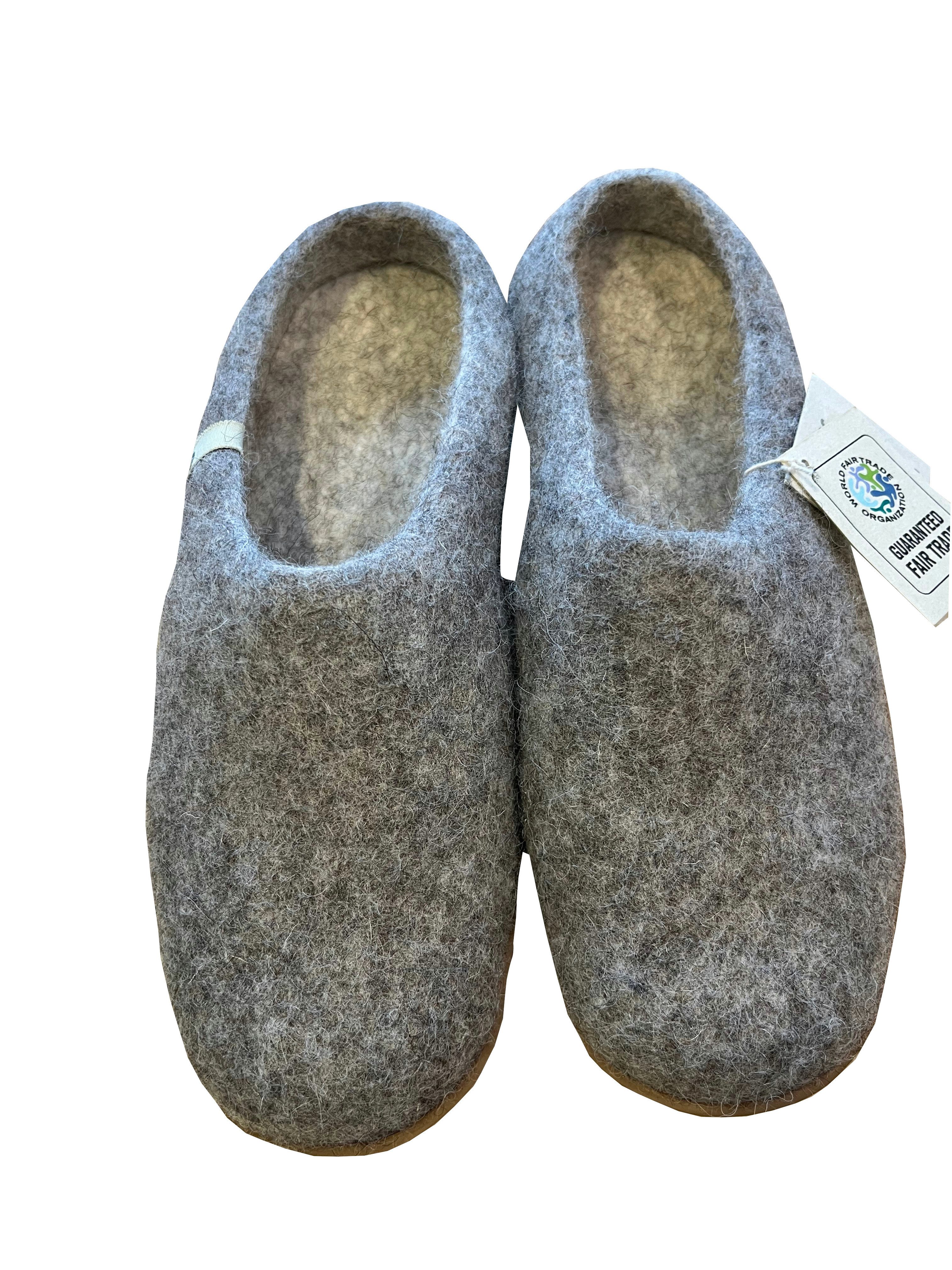 foolonli Filzpantoffel Slipper Gr.40 Grau Unisex Gummisohle Hausschuh Filzschuh Slipper