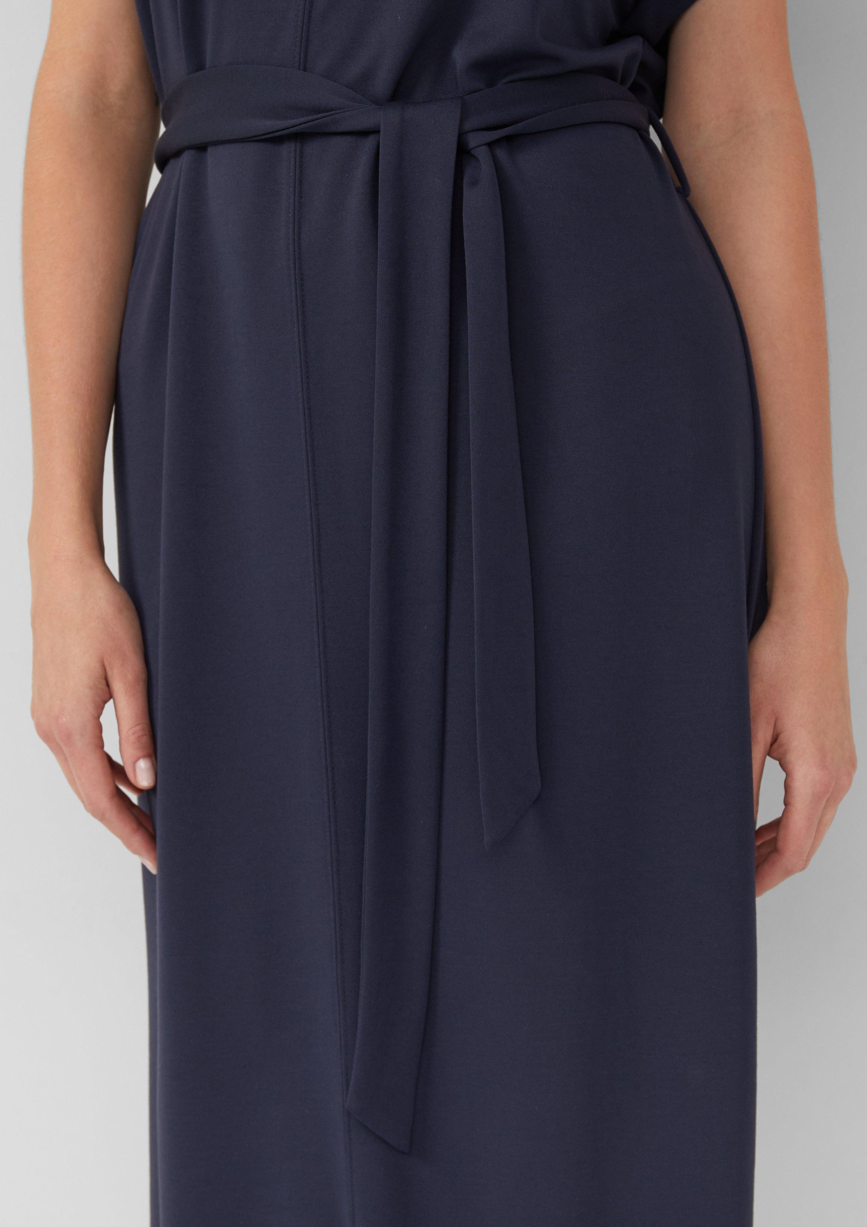 s.Oliver Maxikleid Jersey-Kleid mit einseitigem Schlitz günstig online kaufen