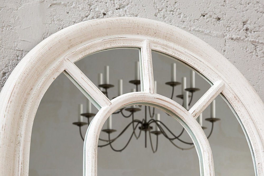 riess-ambiente Wandspiegel CASTILLO 140cm creme (Einzelartikel, 1-St), Wohnzimmer · halbrund · Holz · mit Rahmen · groß · Deko