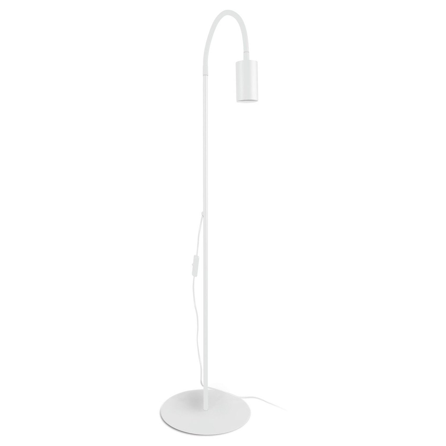 Licht-Erlebnisse Stehlampe EYE, ohne Leuchtmittel, Stehleuchte Weiß Metall GU10 H:120cm verstellbar Wohnzimmer