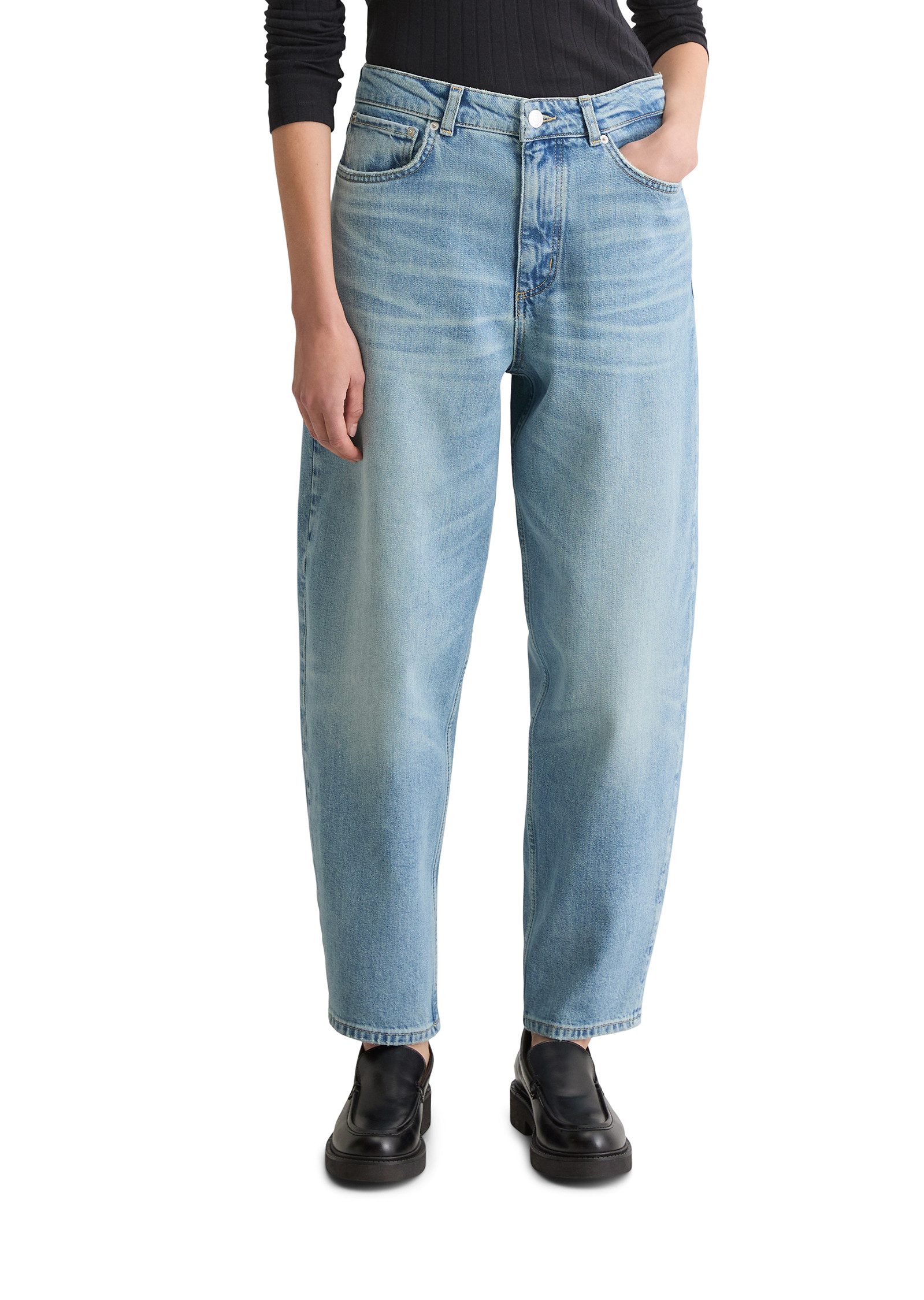 Marc O'Polo 5-Pocket-Jeans barrel cropped, hohe Leibhöhe