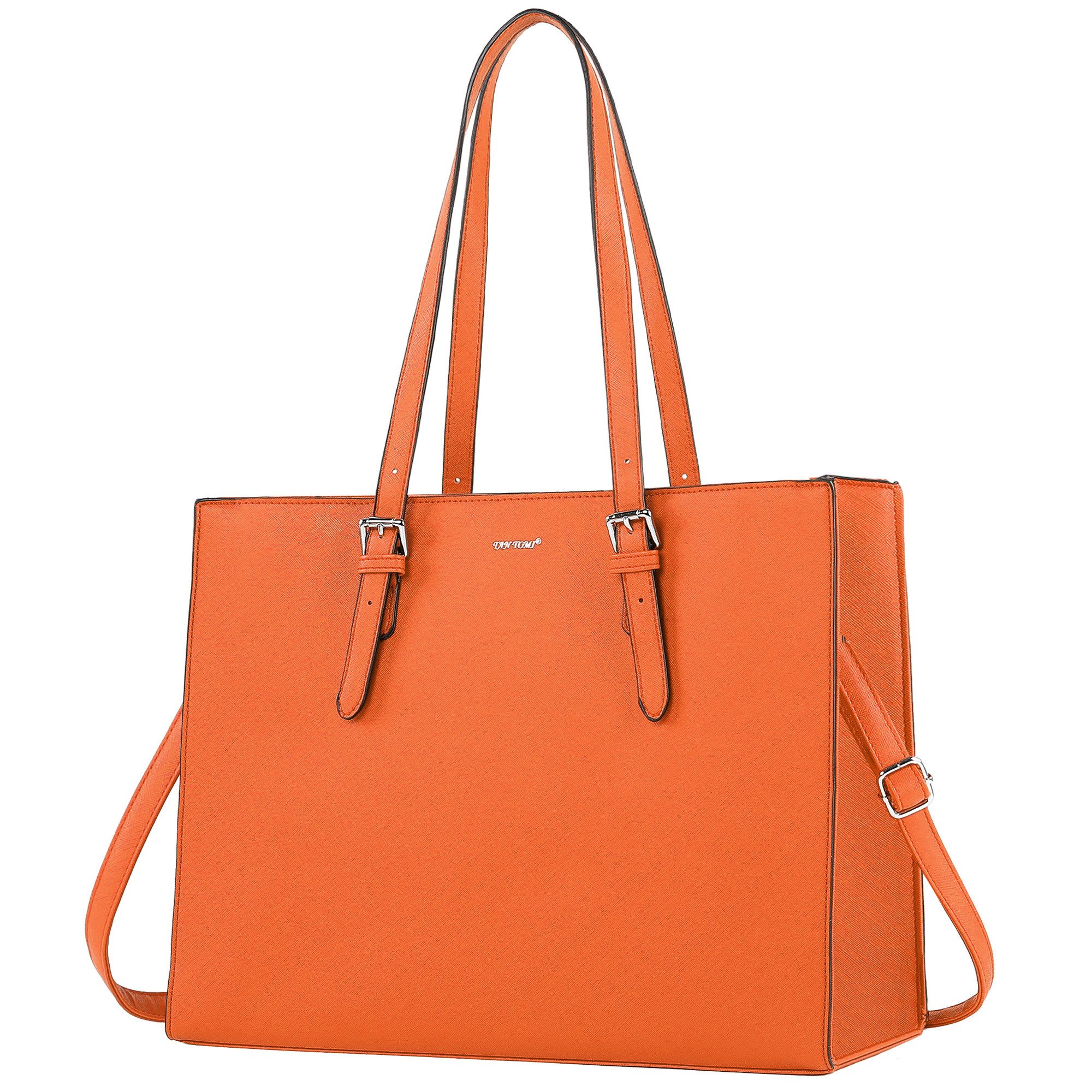 TAN.TOMI Aktentasche Große Business Handtasche Damen Leder Schultertasche Arbeit Schule, Bürotasche Damen 15 Zoll Notebooktasche mit 3 Fächern für Büro Schule