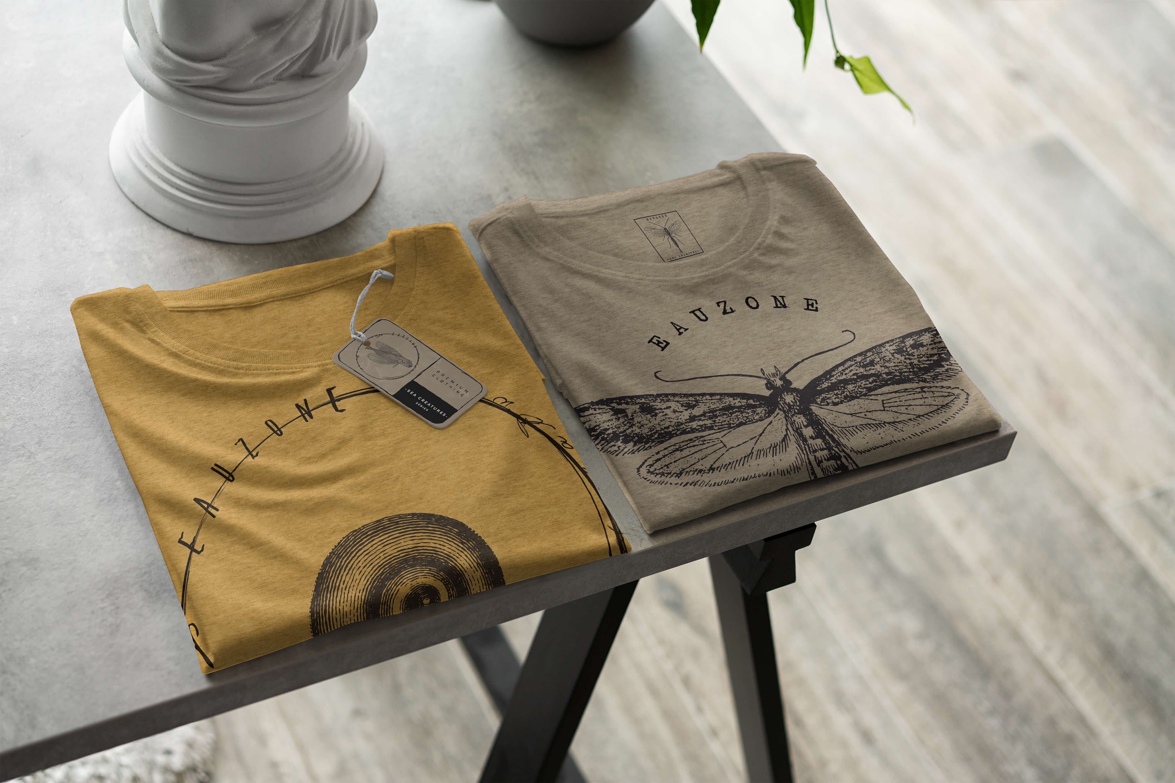 und Sea T-Shirt Fische Gold Sinus Tiefsee Sea Serie: Art Schnitt - Struktur feine / Antique T-Shirt Creatures, sportlicher 015