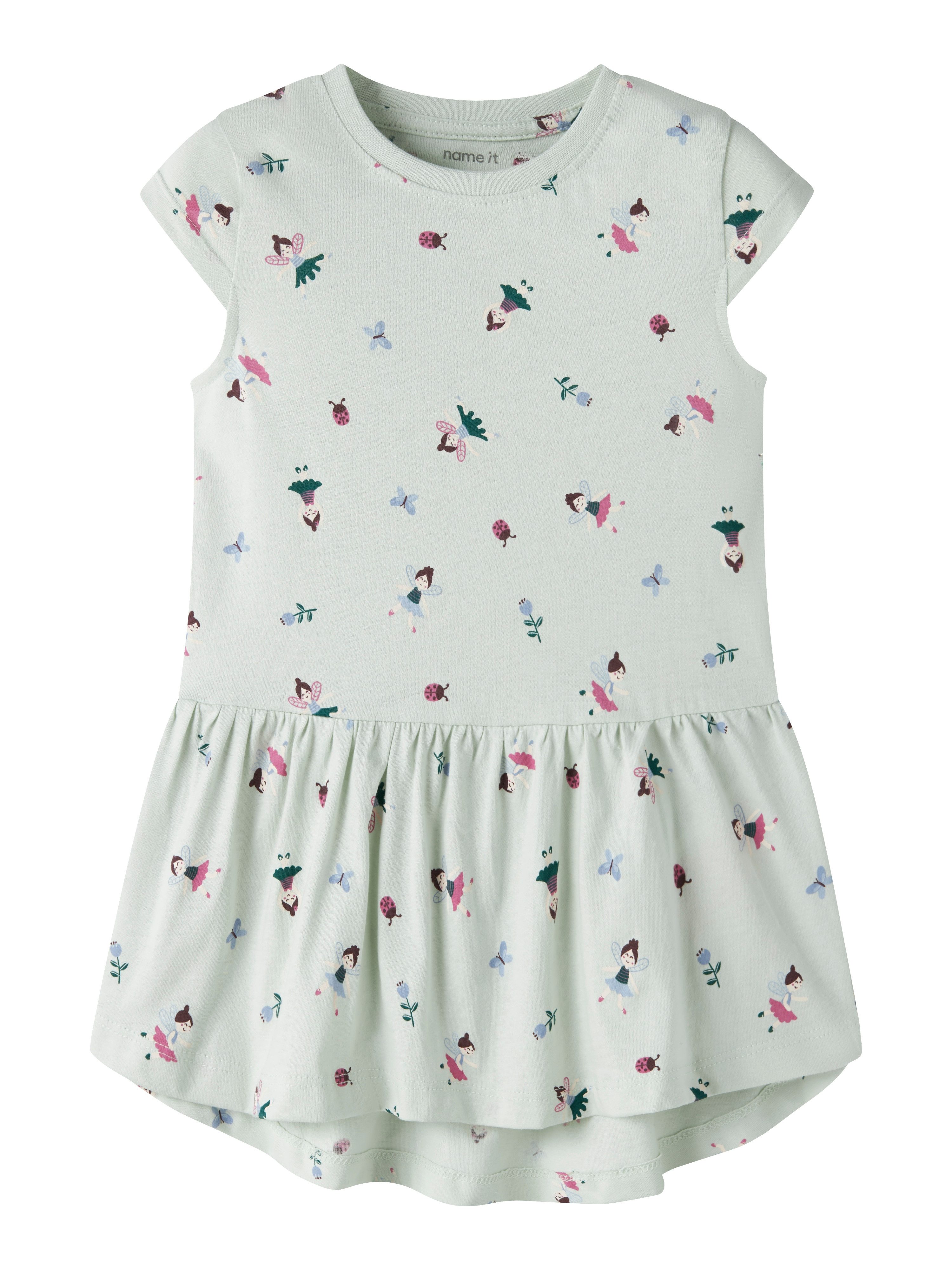 Name It Jerseykleid NMFVIGGA CAPSL DRESS F1 NOOS Baumwolle, regular fit