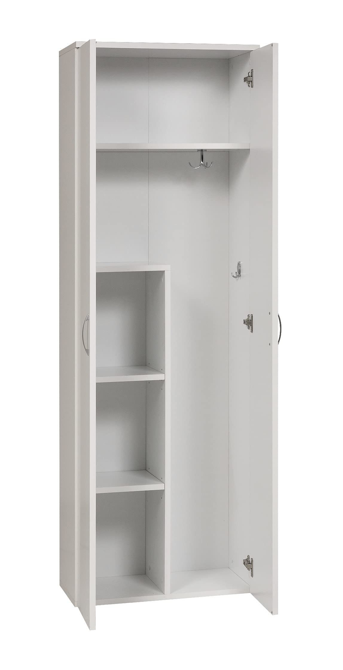 Furni24 Kleiderschrank Kleiderschrank, weiß, 60x180x34 cm