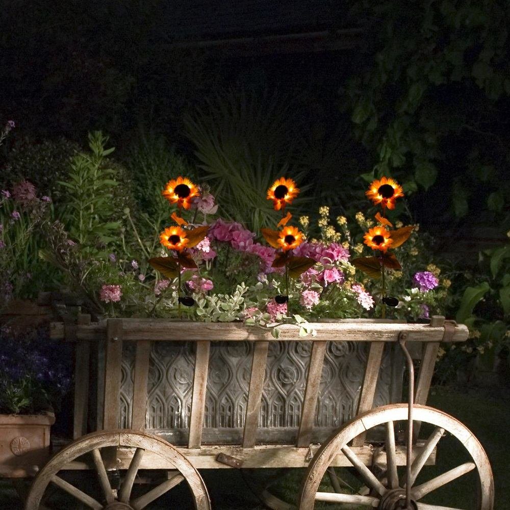 Seasonals LED Solarleuchte 1032 LED Solarstab "Sunny" gelbe Sonnenblume