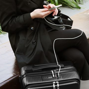 BIGGDESIGN Handgepäck-Trolley Biggdesign Moods Up Koffer mit Becherhalter und USB-Anschluss, 20 Zoll