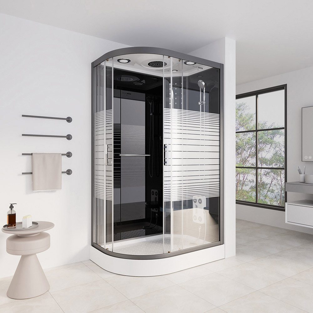 HOME DELUXE Eckdusche PEARL, BxT: 120x80 cm