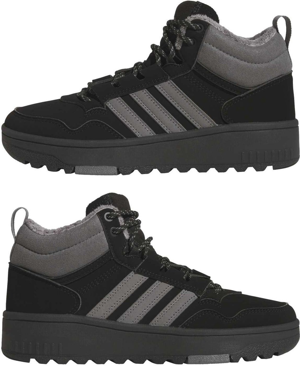 adidas Sportswear HOOPS 4.0 MID WINTERIZED J CBLACK/GREFOU/CBLACK Sneaker – Bild 4 von 5