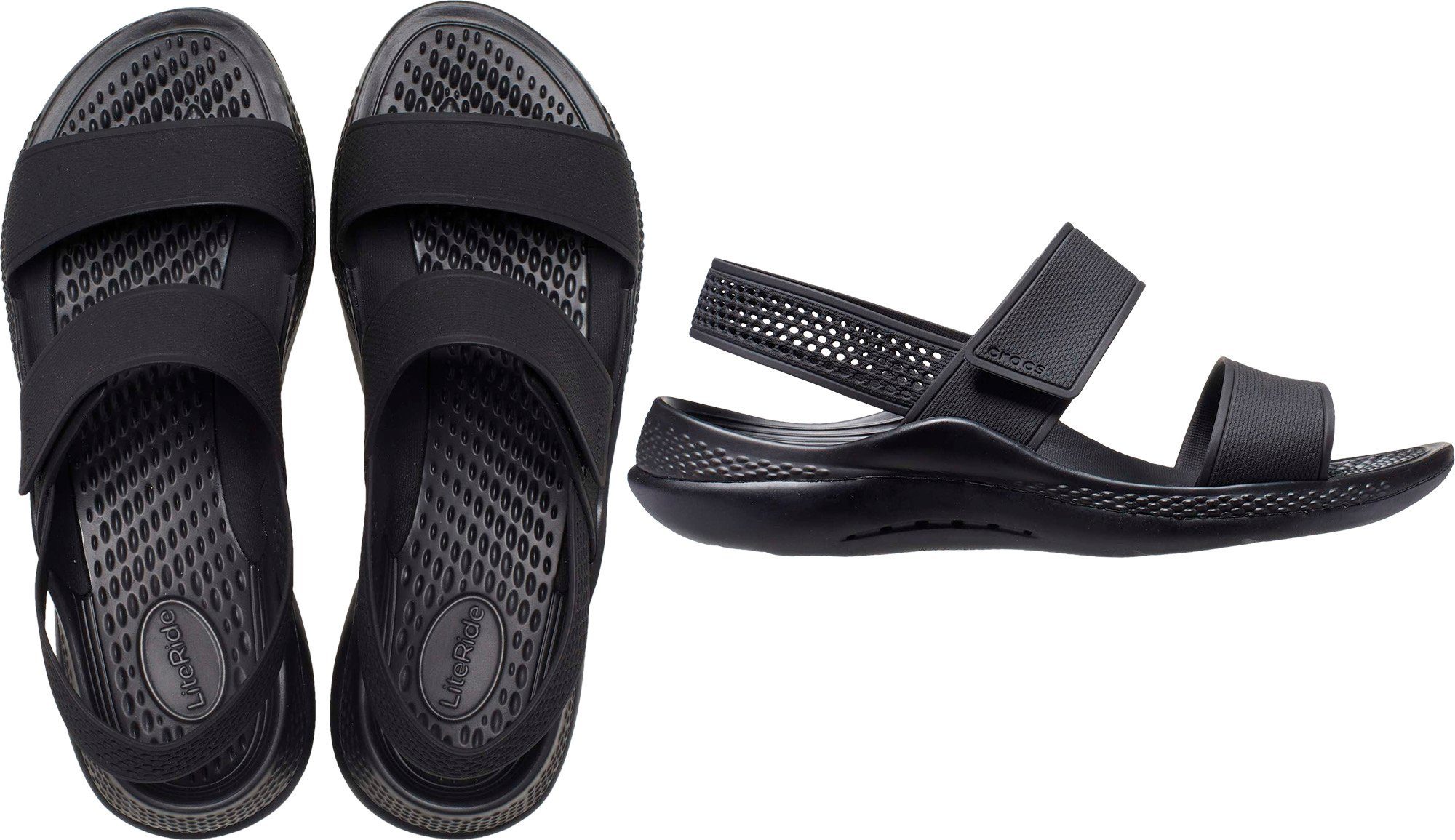Crocs LiteRide 360 Sandal schwarz-uni flexibler Laufsohle Sandale mit