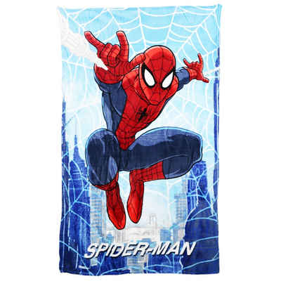 Wohndecke Marvel Spiderman Kinder Flanell Kuscheldecke 110x150 cm, MARVEL