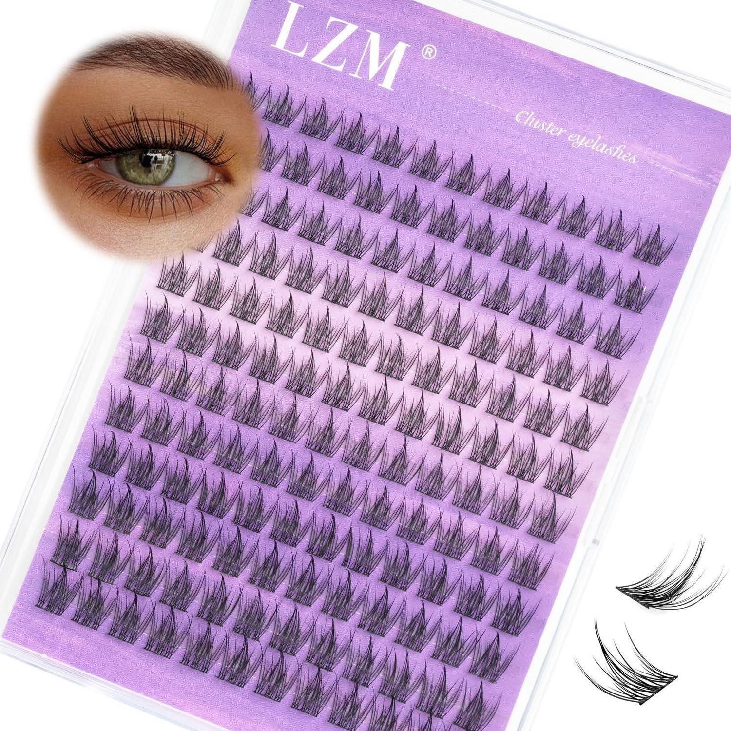 LuxusKollektion Einzelwimpern Cluster Lashes Natural C Curl Mix