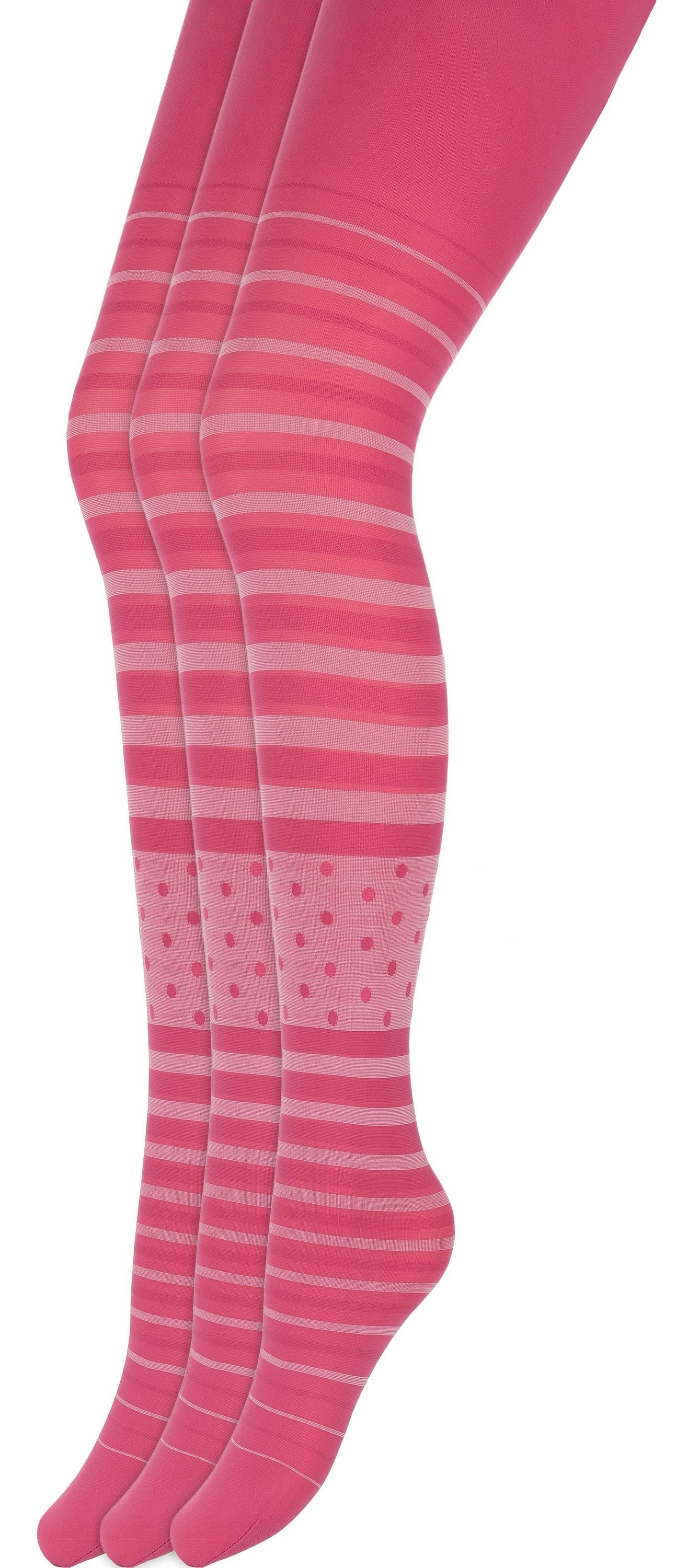 Strumpfhose Mädchen Gemusterte Strumpfhose 3er Pack 40 DEN Y5061