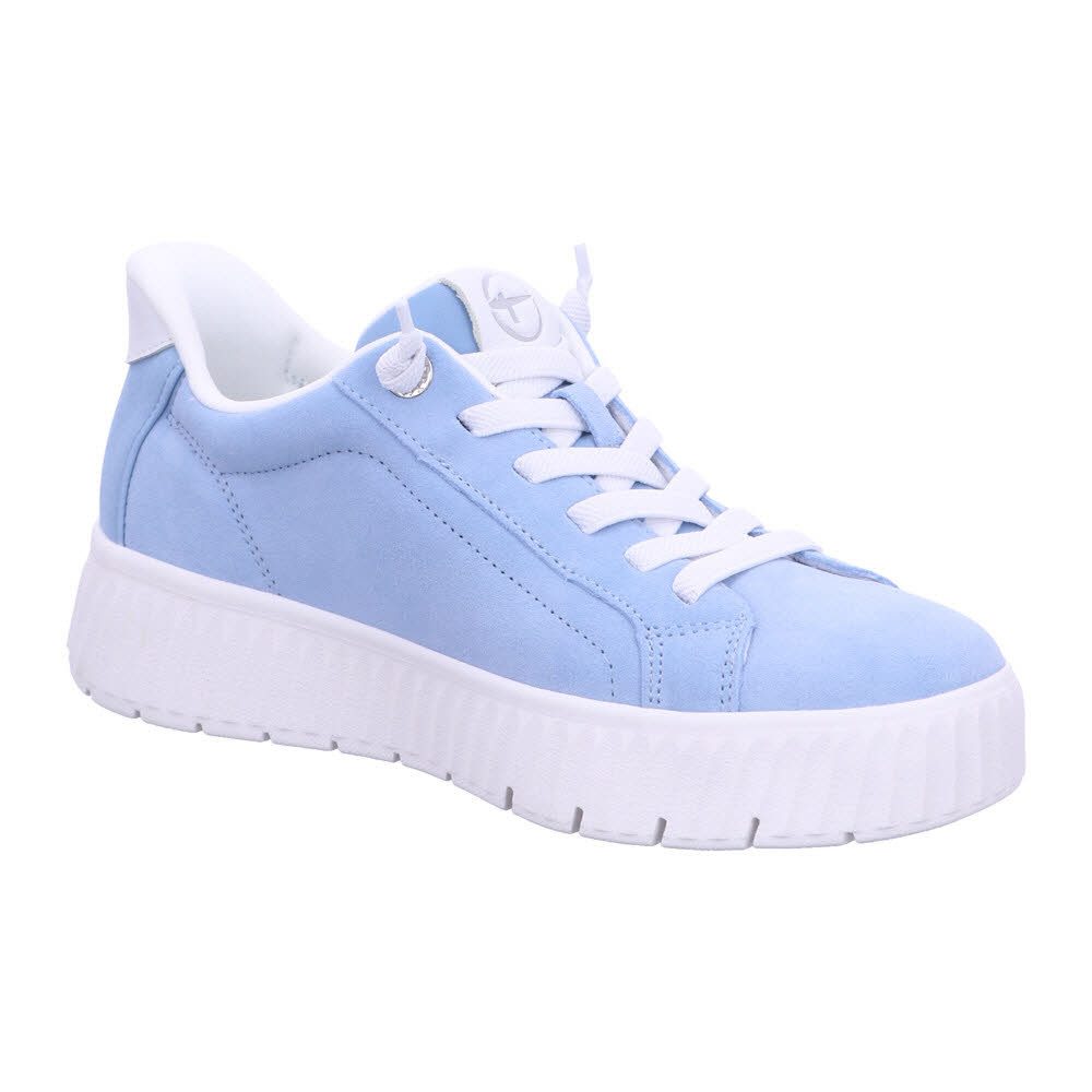 Tamaris Leder Lt Blue Schnürschuh günstig online kaufen