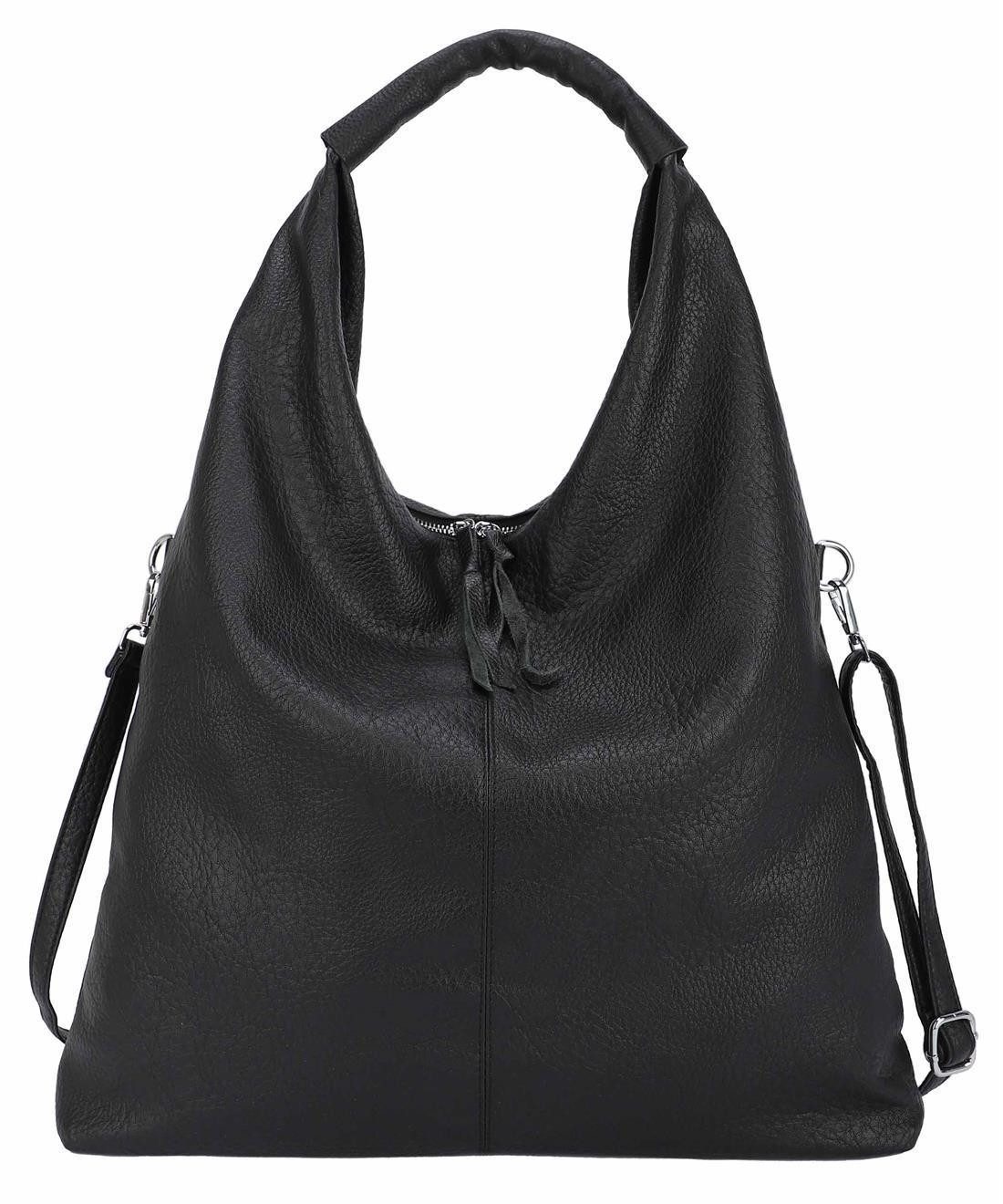 ITALYSHOP24 Schultertasche XXL Damen Tasche Shopper Hobo Bag Freizeittasche günstig online kaufen