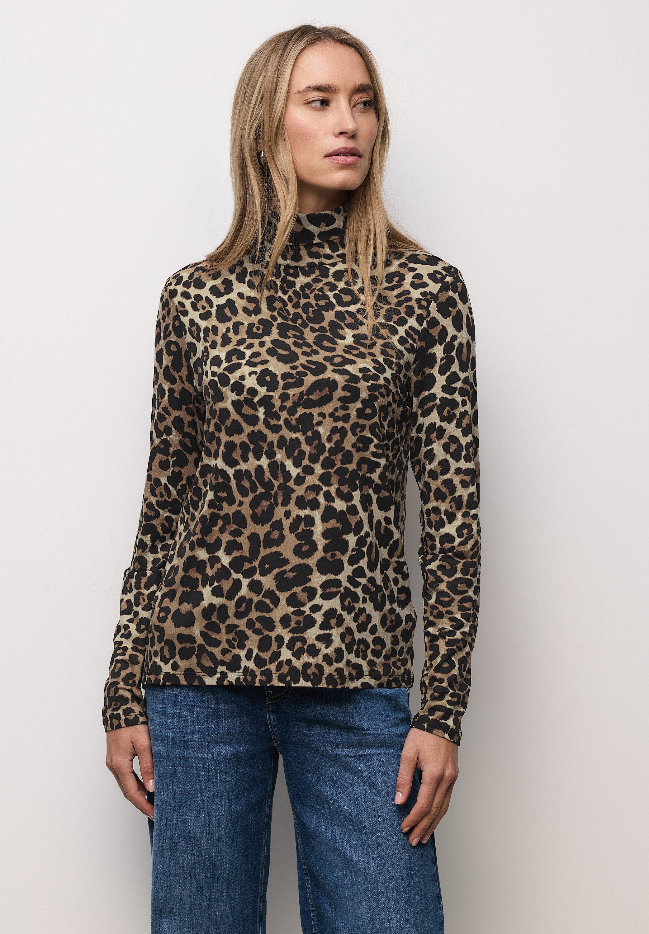 STREET ONE Langarmshirt aus elastischem Materialmix günstig online kaufen