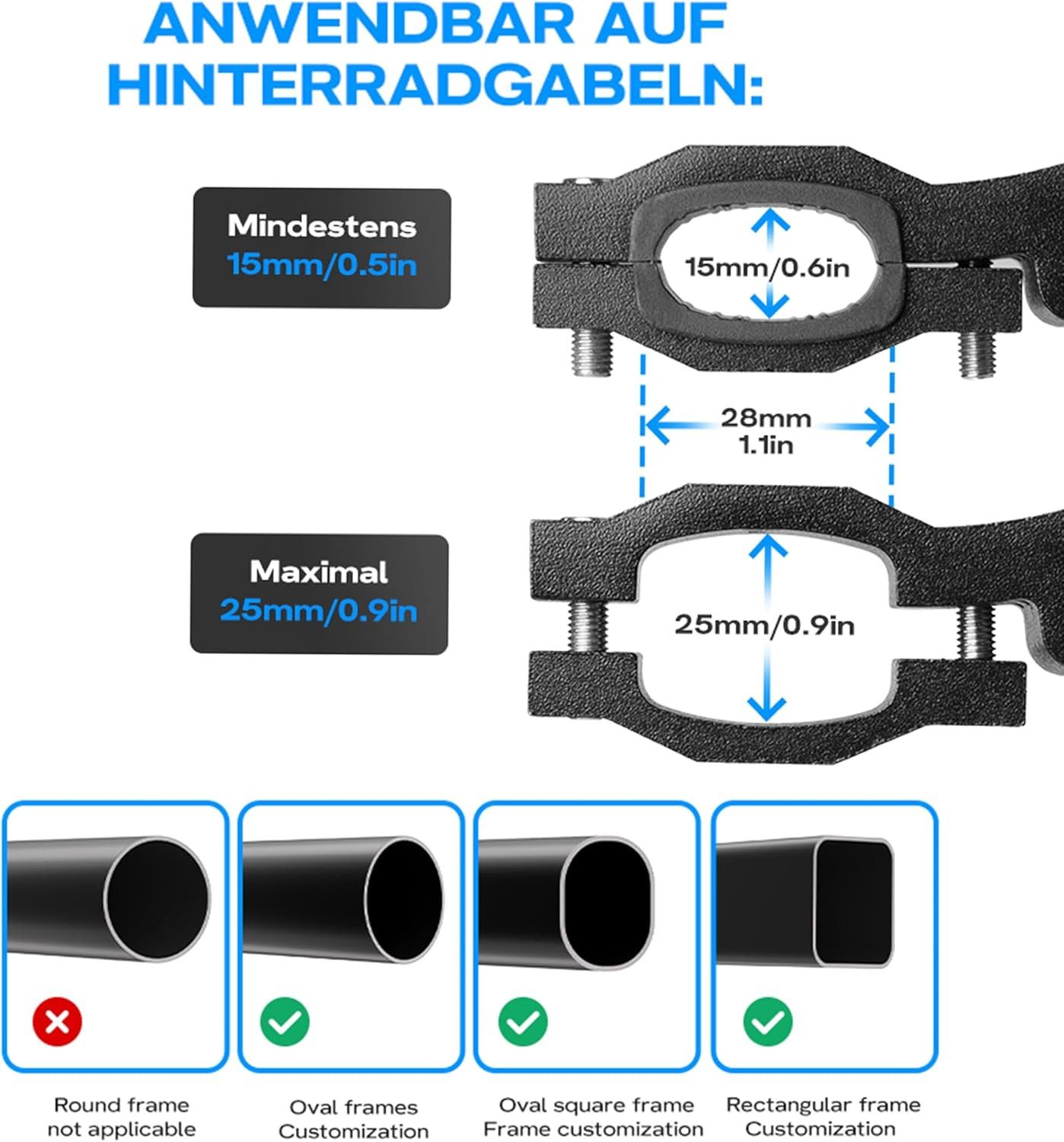 Refined Living Fahrradständer Fahrradständer 24-29 Zoll, MTB Ständer, Höhenverstellbar,Seitenständer (Fahrrad Zubehör, Fahrradhalter stabil, Fahrrad Seitenständer, Trekkingrad Ständer, Hinterbauständer, stabiler Fahrradständer, Universelle Kompatibilität, 1-St., Rutschfester Stand, Ausgestattet mit gepunkteten), Stabil, Rutschfest, für MTB, Cityrad, Mountainbike,Trekkingrad,Rennrad