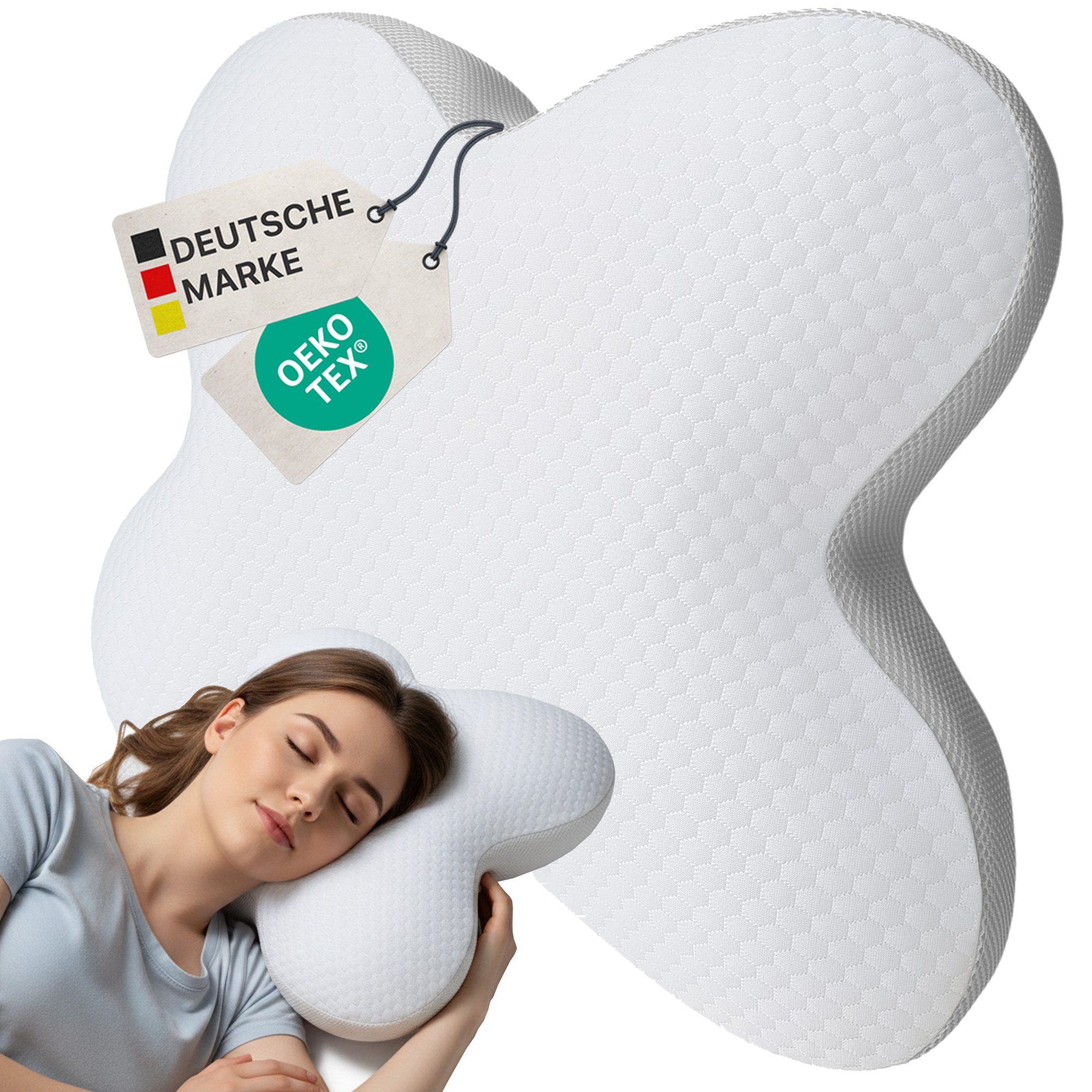 Nackenstützkissen Nackenstützkissen NYVICloud Kopfkissen mit Visko Memoryschaum