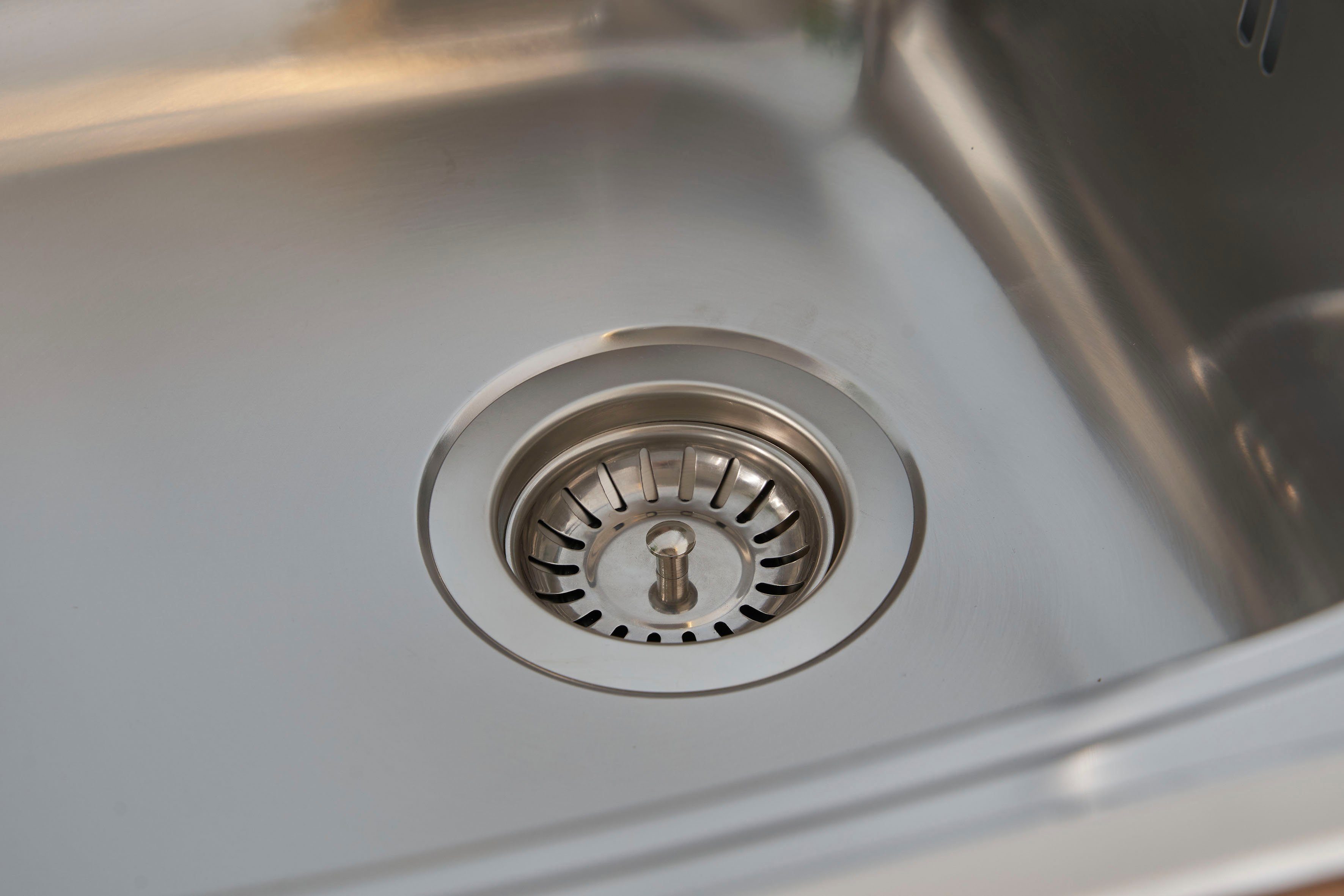 RESPEKTA Edelstahlspüle, 100/50 cm