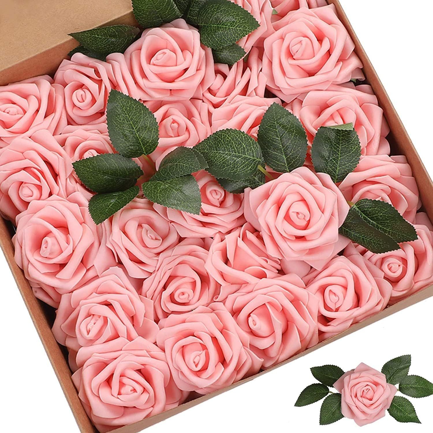 Kunstblume Künstliche Rosen aus Schaumstoff, Rosa, für Hochzeiten und DIY R günstig online kaufen