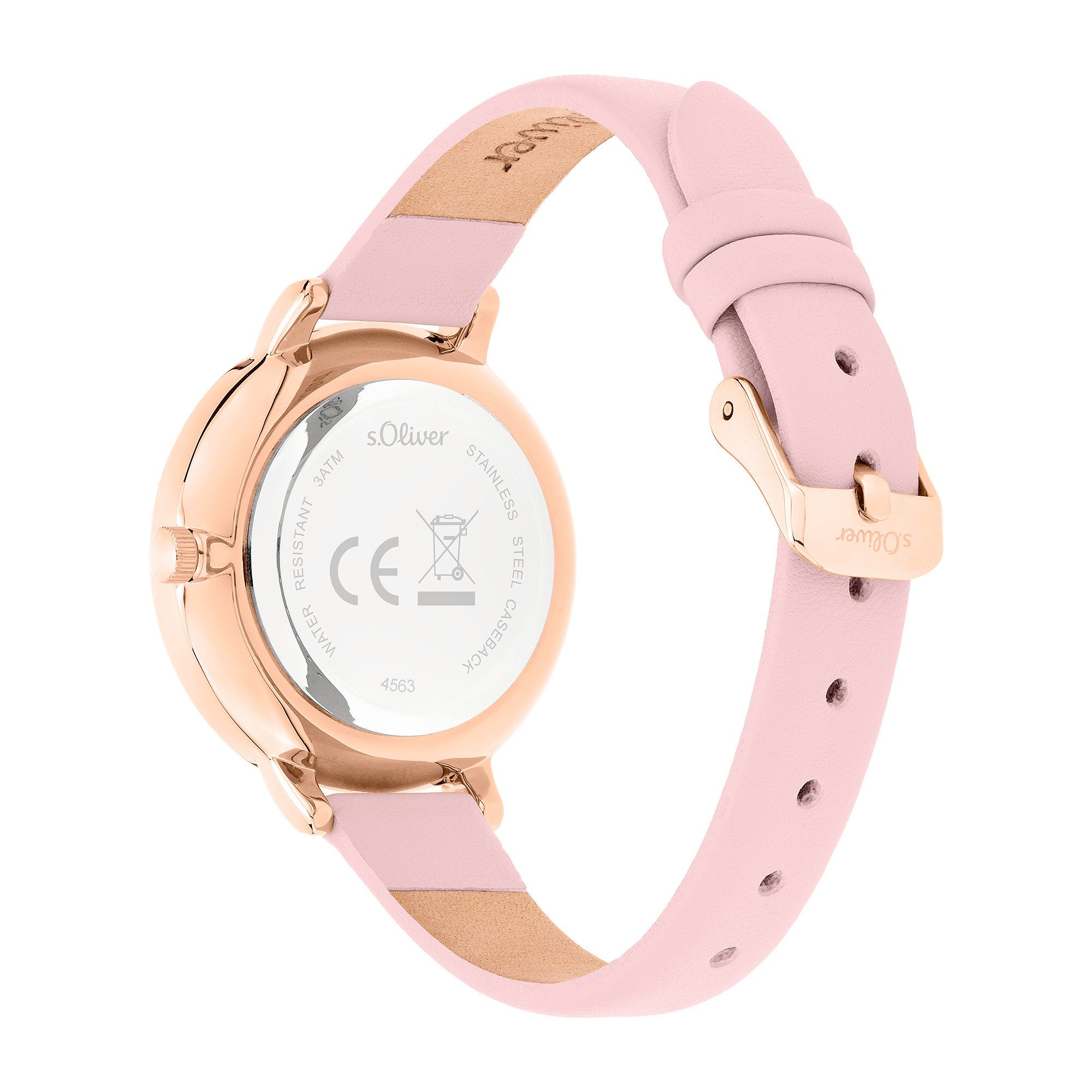 s.Oliver Quarzuhr Lovely Time SO-4563-LQ, Armbanduhr, Damenuhr, analog