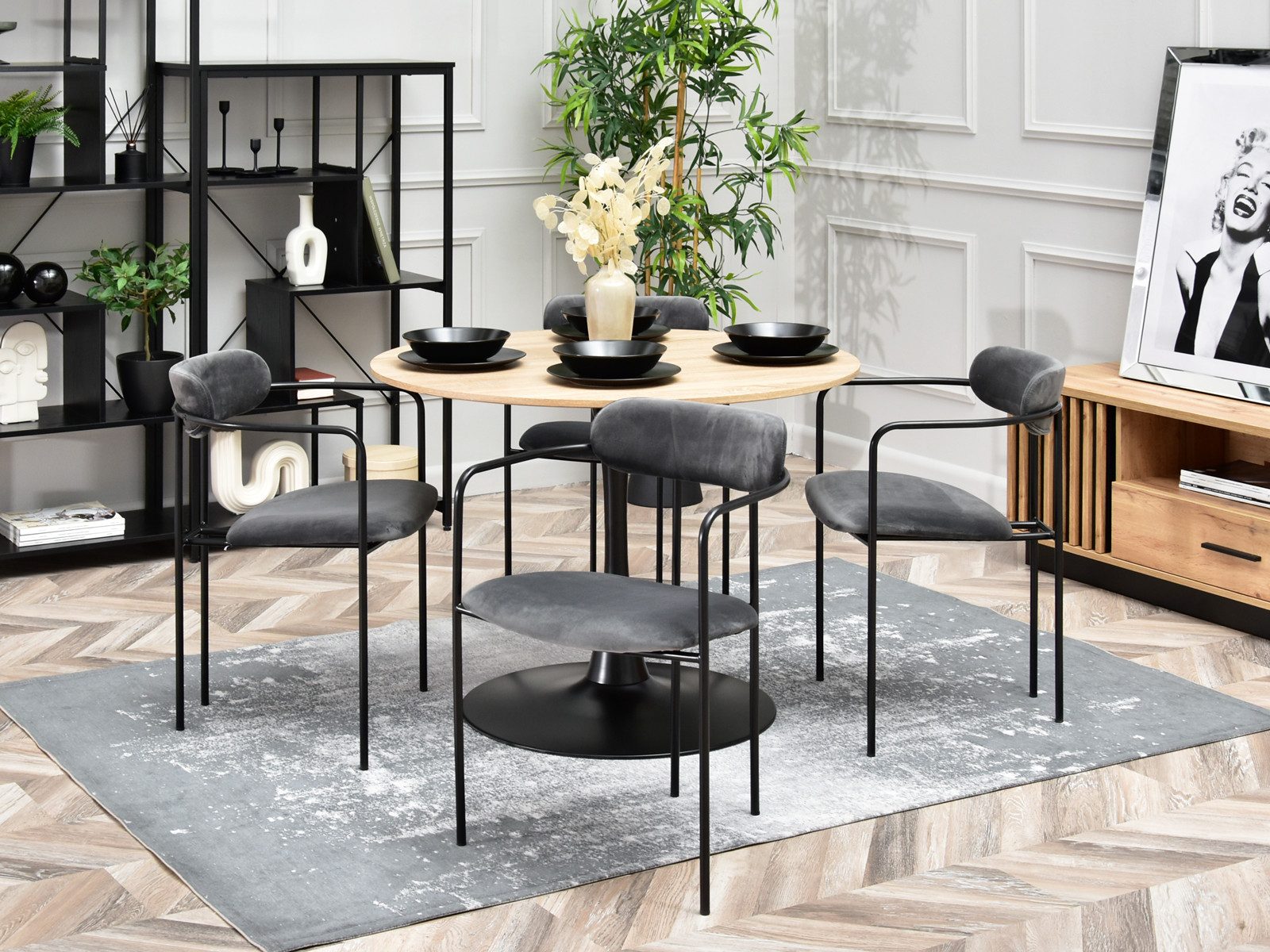 Compleo Stuhl minimalistischer Esszimmerstuhl MALI, Metallrahmen günstig online kaufen