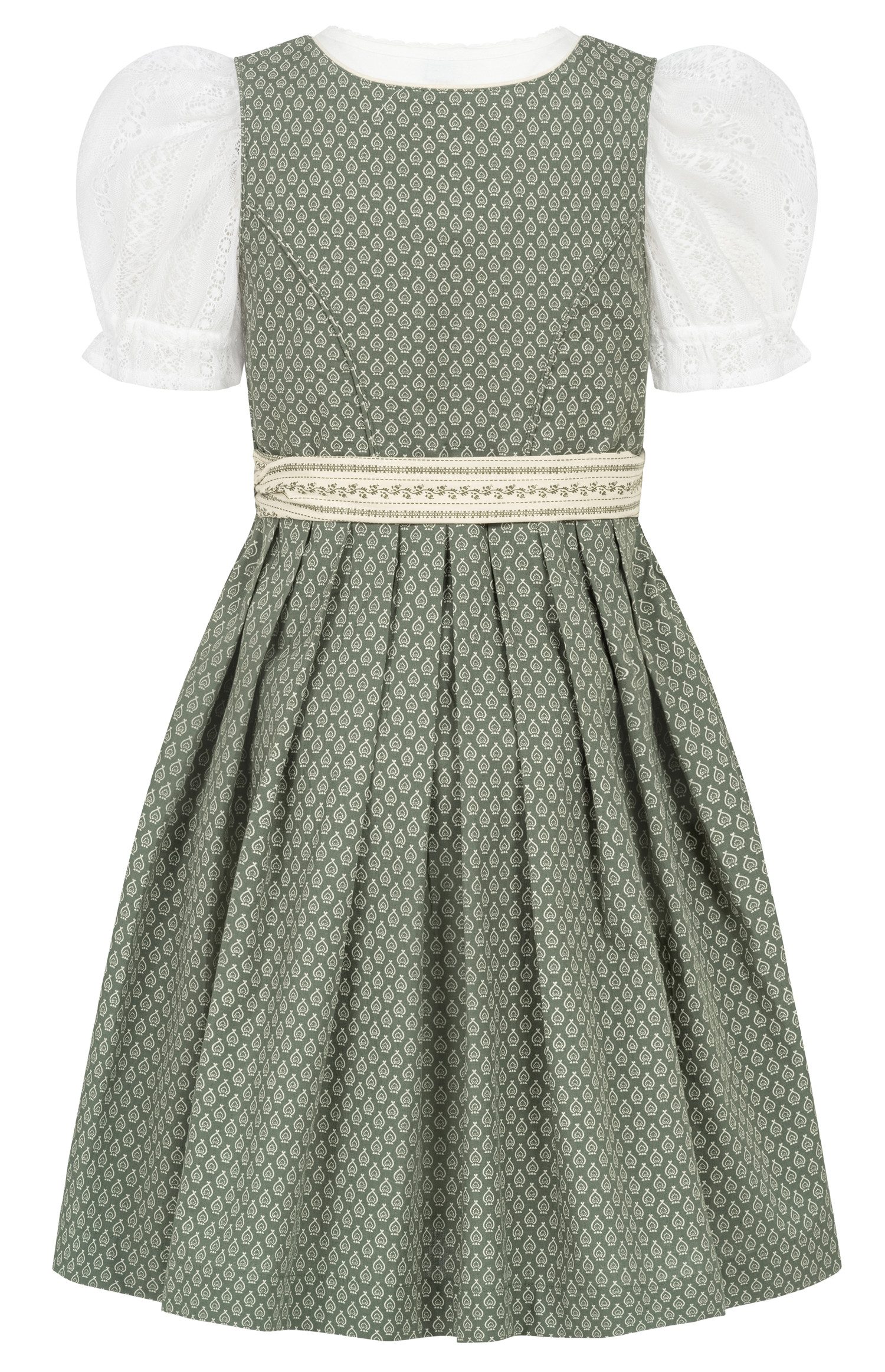 Nübler Dirndl Kinderdirndl Fredericke in Salbei von Nübler - Rocklänge knielang