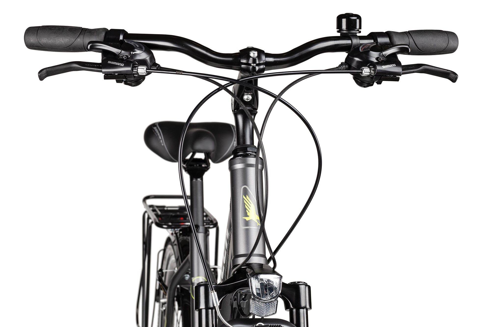 Adler Trekking Bike Verona Wave, 21-speed Shimano Tourney 21 derailleur, derailleur gears, 21-speed Shimano Tourney derailleur gears, black/grey