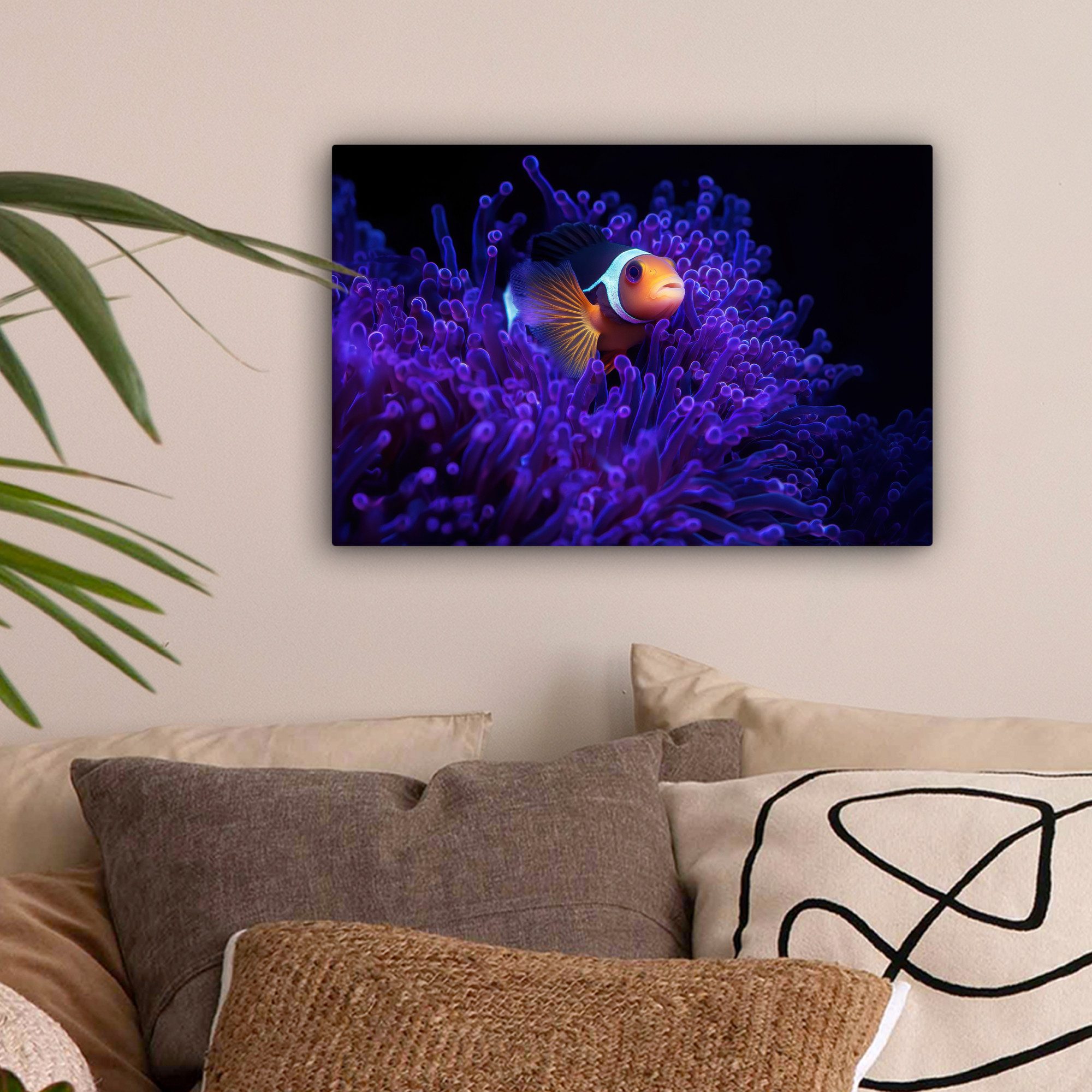 OneMillionCanvasses® Leinwandbild Koralle - Fisch - Orange - Meer, Fotodruc günstig online kaufen