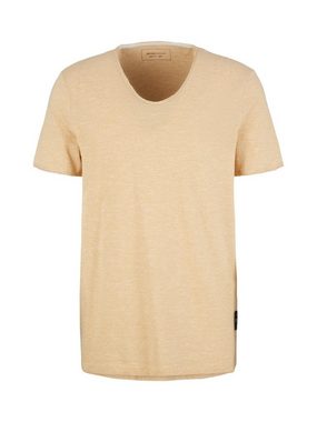TOM TAILOR T-Shirt T-Shirt Gestreiftes Kurzarmshirt mit V-Ausschnitt