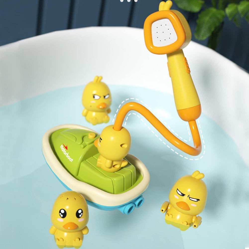 MEGAGOODS Badespielzeug Elektrisches Enten-Badespielzeug mit Wasserfontäne günstig online kaufen