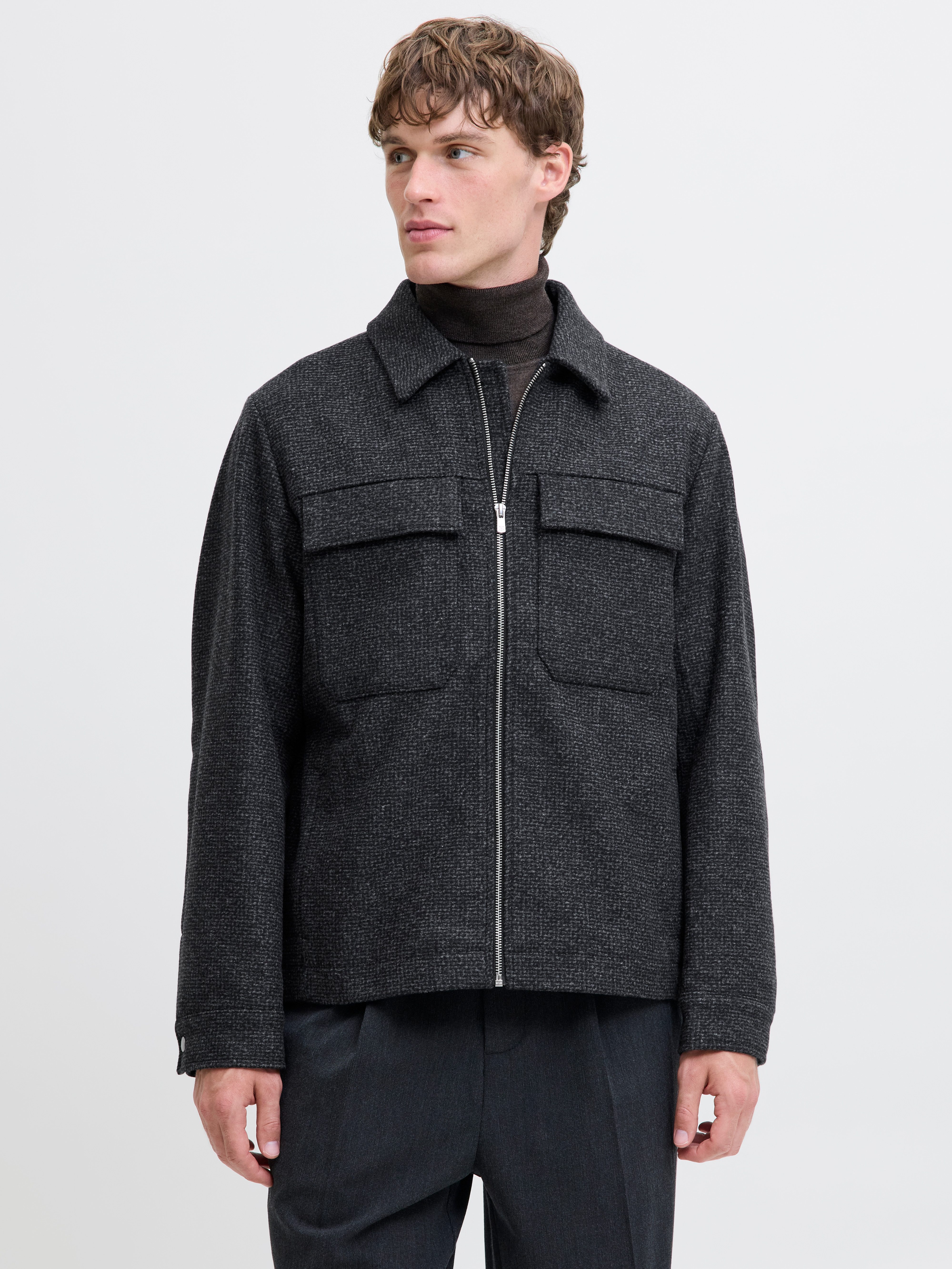 Jack & Jones Wolljacke JPRCCRUSSEL WOOL BLEND JACKET SN