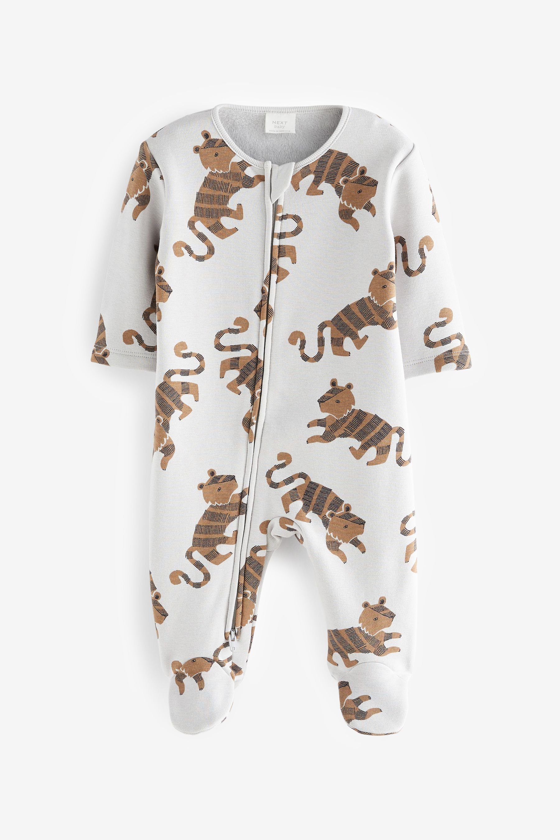 Next Schlafoverall Baby-Schlafanzug mit Fleece-Futter (1-tlg) Grey