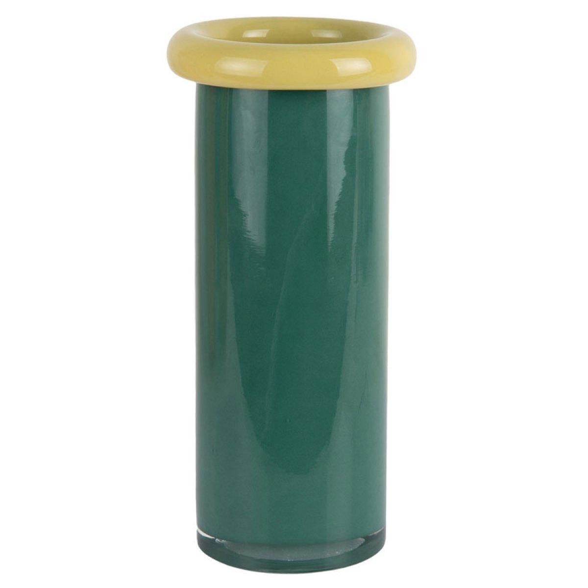 Present Time Dekovase Vase Plegado Grün Gelb (27,5cm)