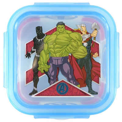 Stor Lunchbox quadratische Marvel Avengers mini Brotdose mit abtrennbaren Deckel, Kunststoff, Mikrowellengeschirr