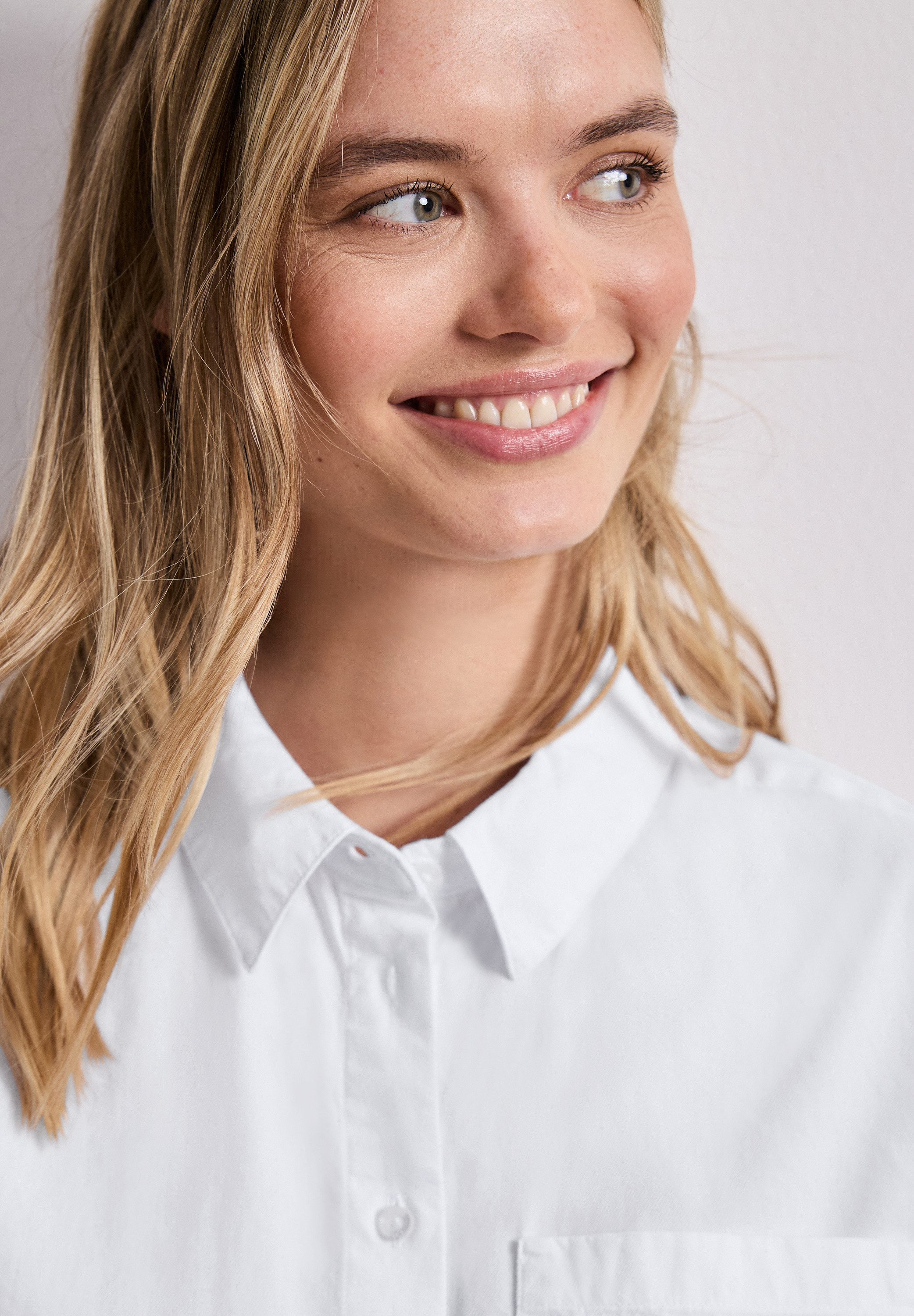 STREET ONE Langarmbluse mit Hemdkragen aus Twill