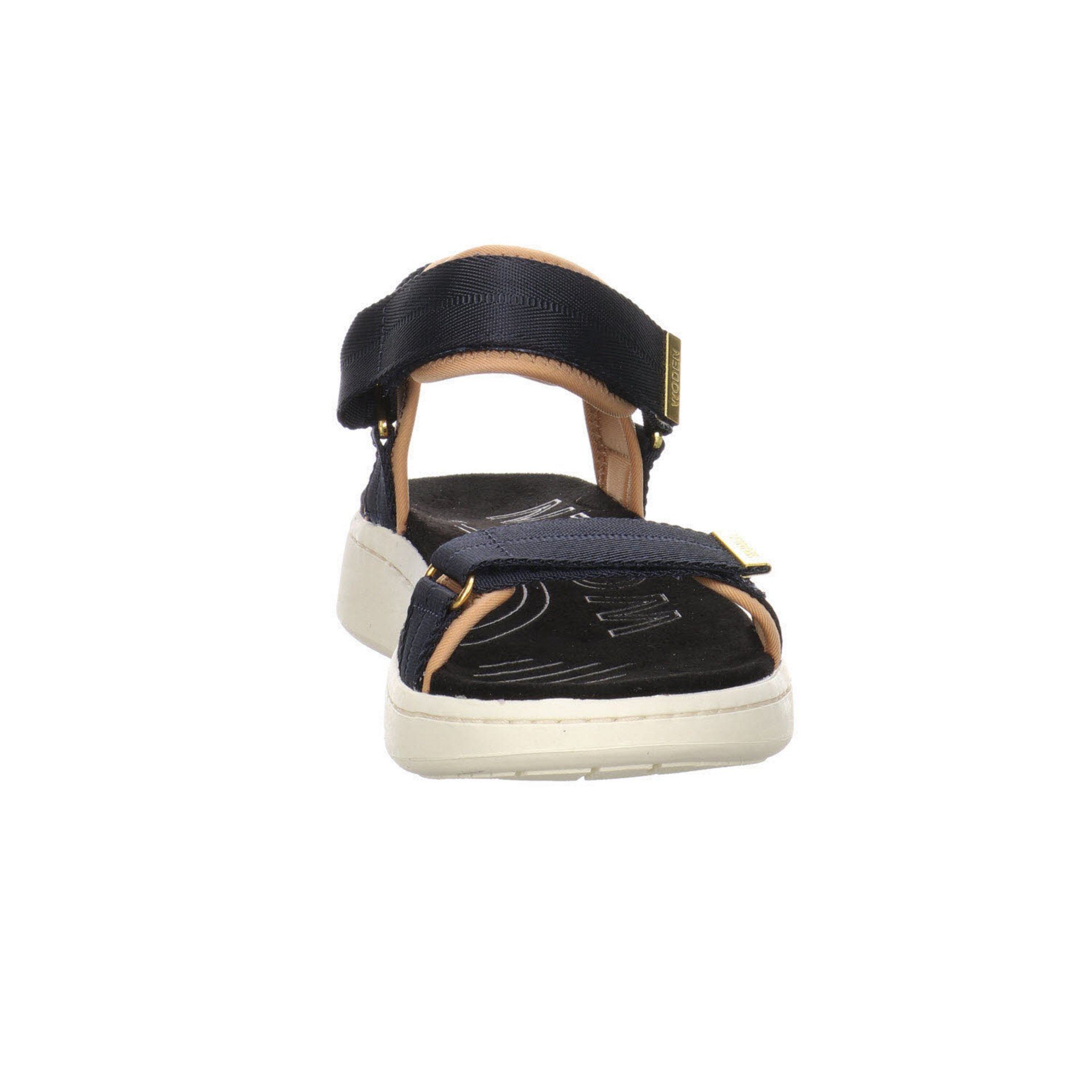 navy WODEN Riemchensandale Nubukleder Sandale Riemchensandalen dark Damen Line