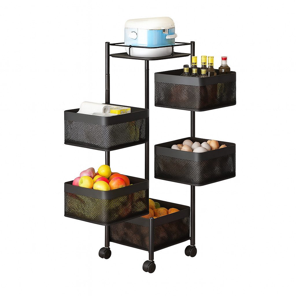 Divit Küchenwagen Küchenwagen auf Rollen 6 Ablagen, (1 St) günstig online kaufen