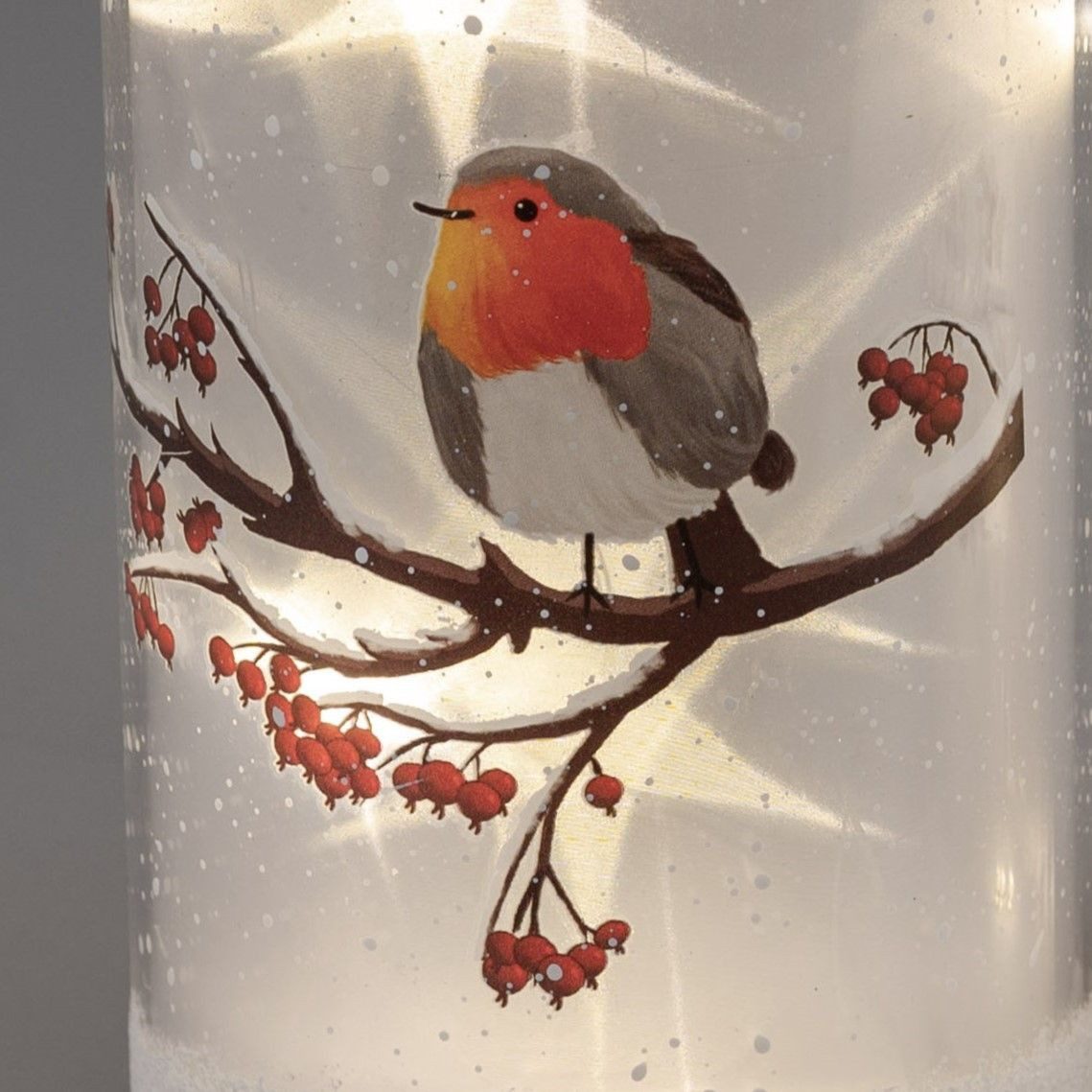 formano LED Tischleuchte Winterzeit, Mit Timerfunktion, Weiß, Motiv: Vogel günstig online kaufen