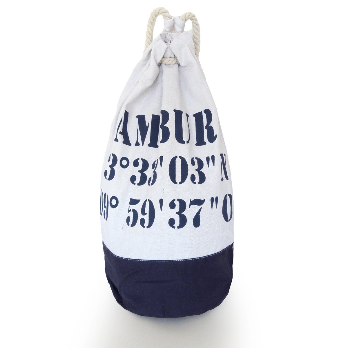 erste Klasse Sonia Originelli Umhängetasche XL Seesack Marinesack "Hamburg" Maritim Bag