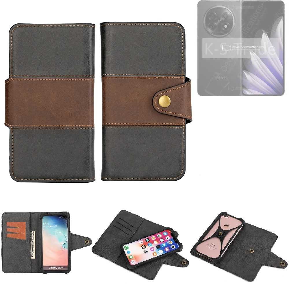 K-S-Trade Handyhülle für Oppo Find N5 CPH2671, Handyhülle Schutzhülle Hülle Bookstyle Wallet-Case Bumper