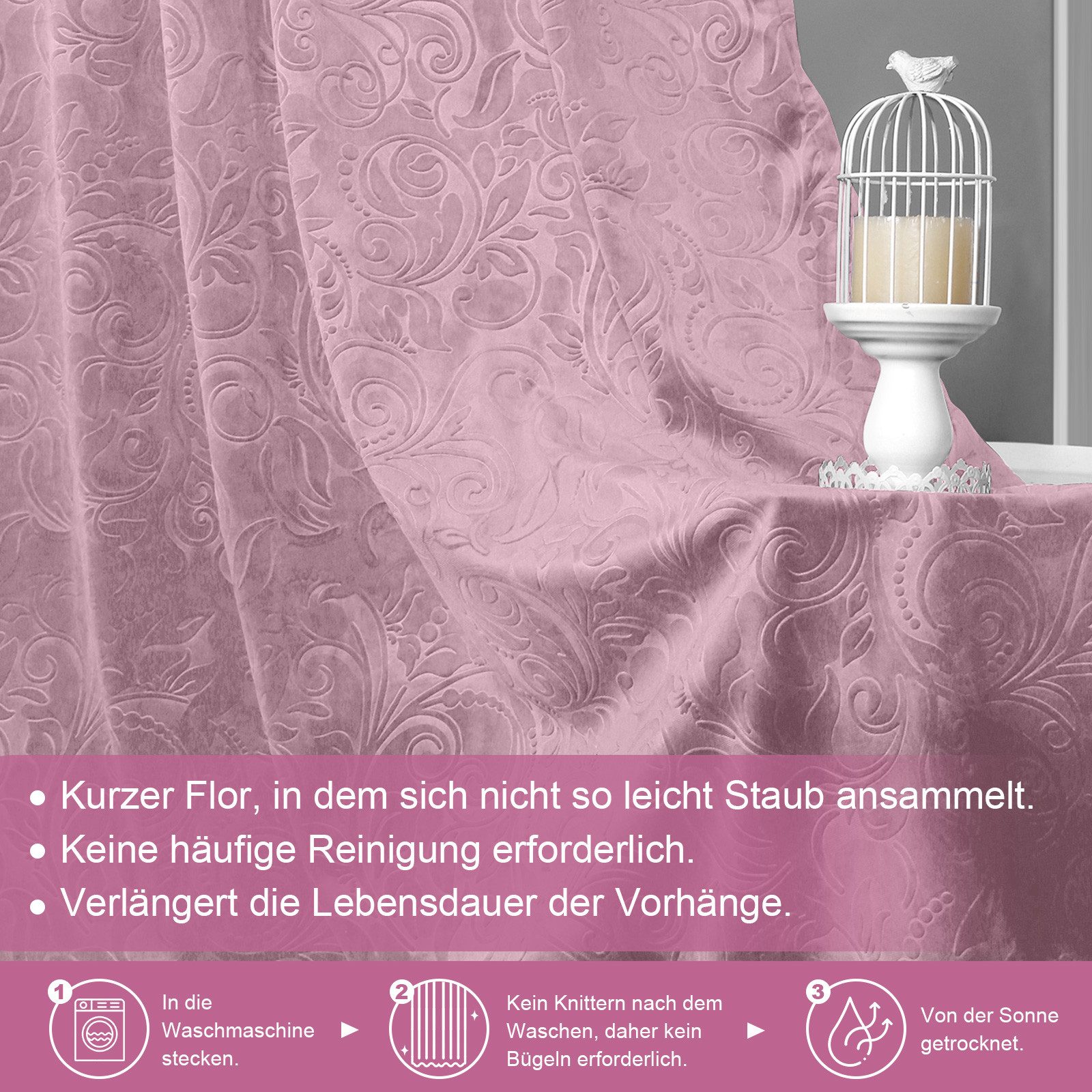 LMaxhome Verdunkelungsvorhang Zerkleinert Samt Velvet Verdickt günstig online kaufen