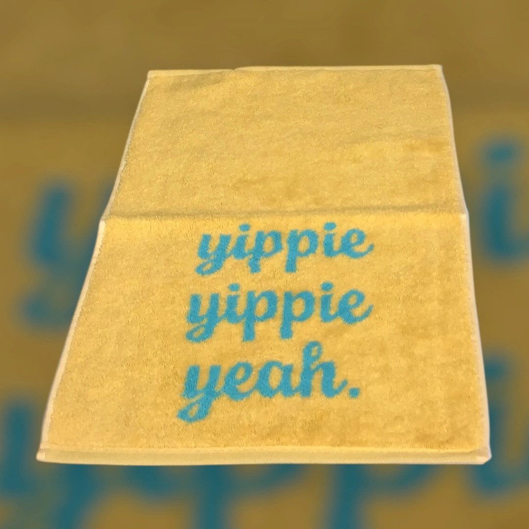 Cawö Home Gästehandtuch Frottiertuchserie Postcard Towels Edition " yippie yippie yeah ", Frottier