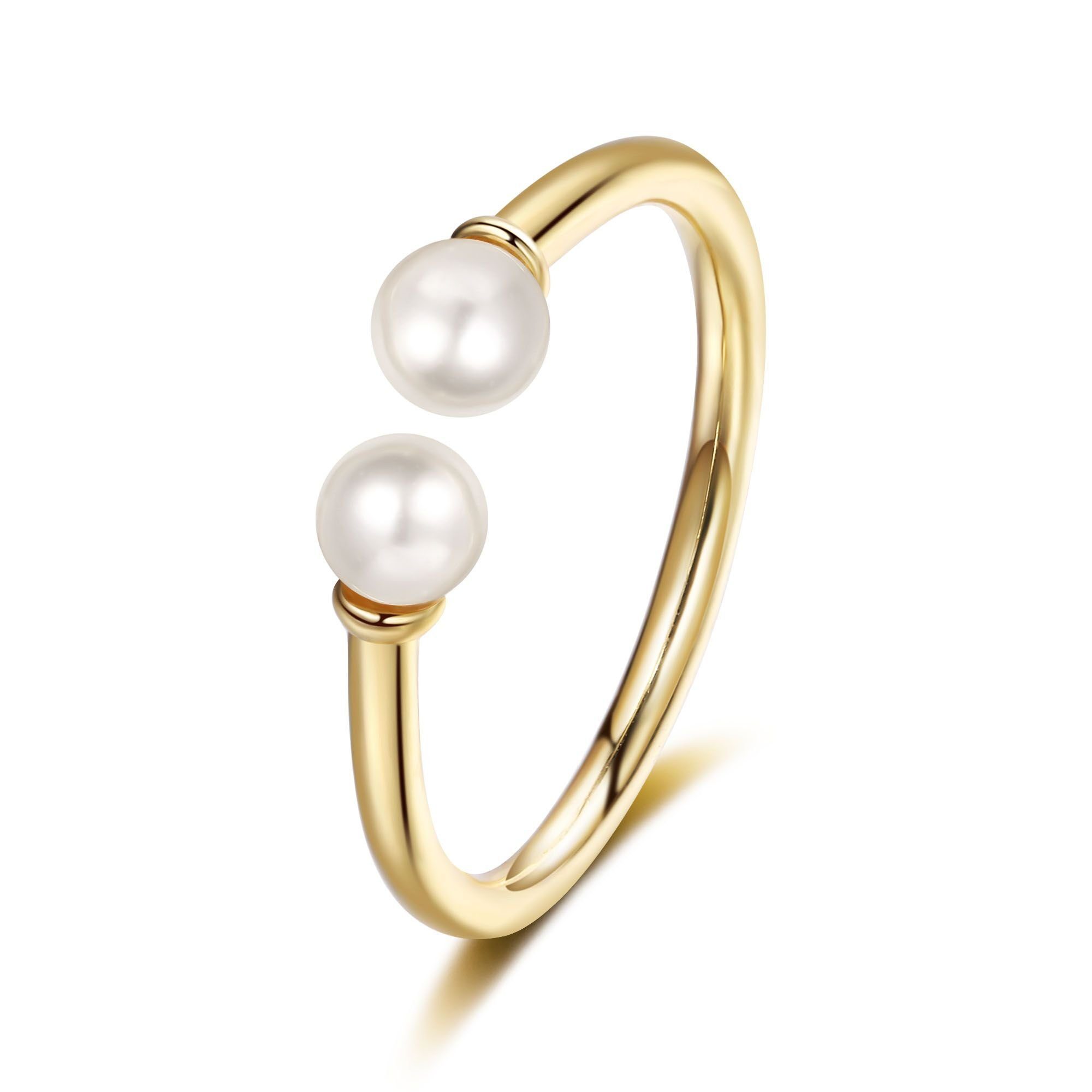 gold/weiße Perle Fingerring AILORIA Ring gold/weiße perle, ring SACHIKO