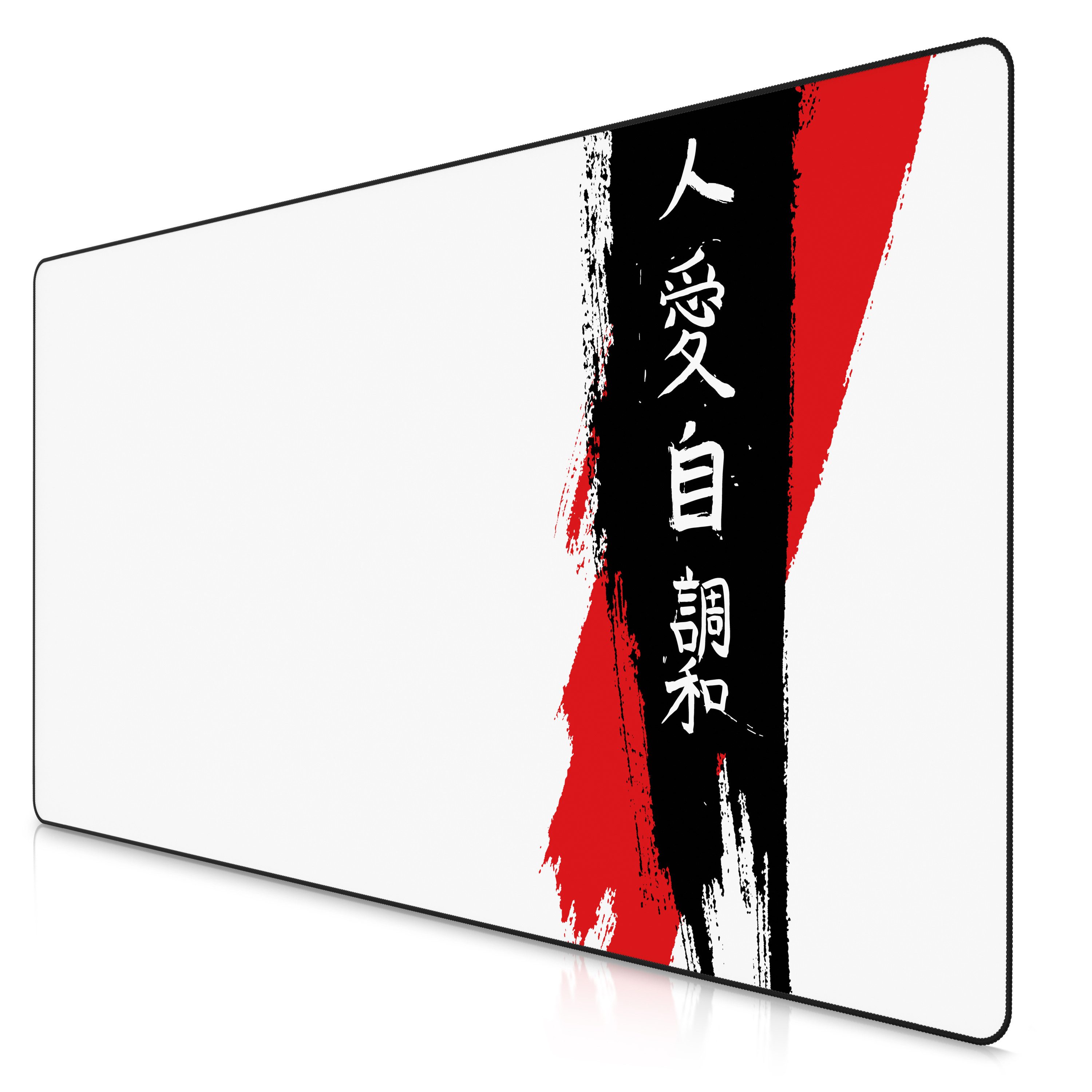 Titanwolf Gaming Mauspad XXXL Speed Mousepad 1200 x 600 x 3 mm, große Schreibtischauflage (1-St), rutschfest, abwaschbar, Geschwindigkeit & Präzision, Japan Ink Letters