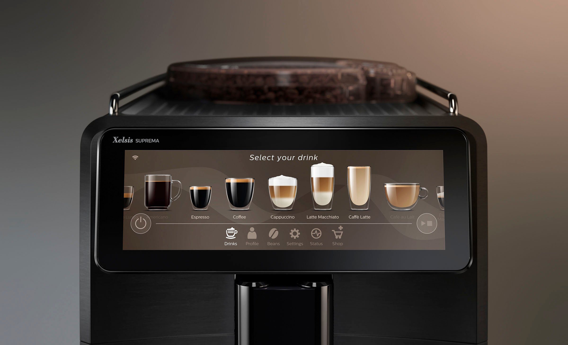 Saeco Kaffeevollautomat Saeco Xelsis Suprema SM8885/00, 22 Kaffeespezialitäten, 8 Benutzerprofile, CoffeeMaestro – Bild 3 von 5