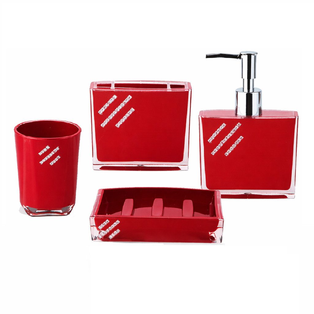 Schäfer Elektronik Badezimmer-Set 4-tlg Badezimmer Set, Luxus-Badezimmer-Accessoires, (4-St)